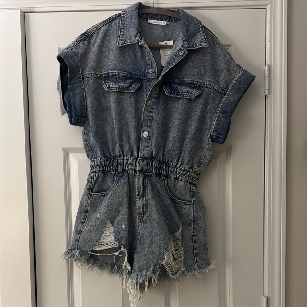 Idem Ditto Vintage Blue Denim Romper
